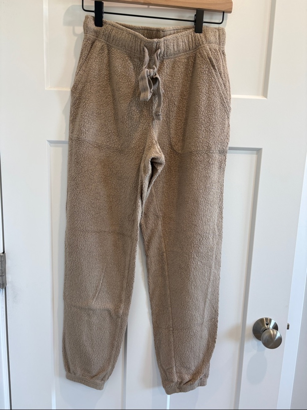 aerie Taupe Sherpa Jogger Pants